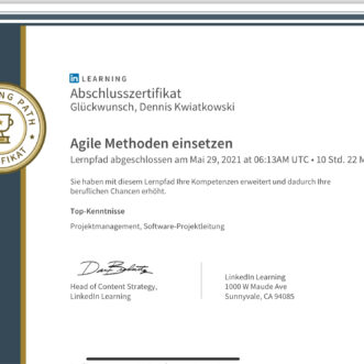 Agiles Projektmanagement Zertifikat